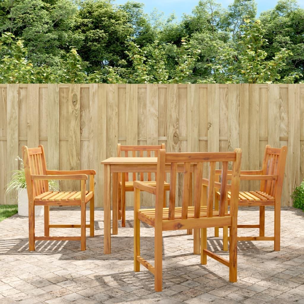 Sillas de jardín 4 uds madera maciza de acacia