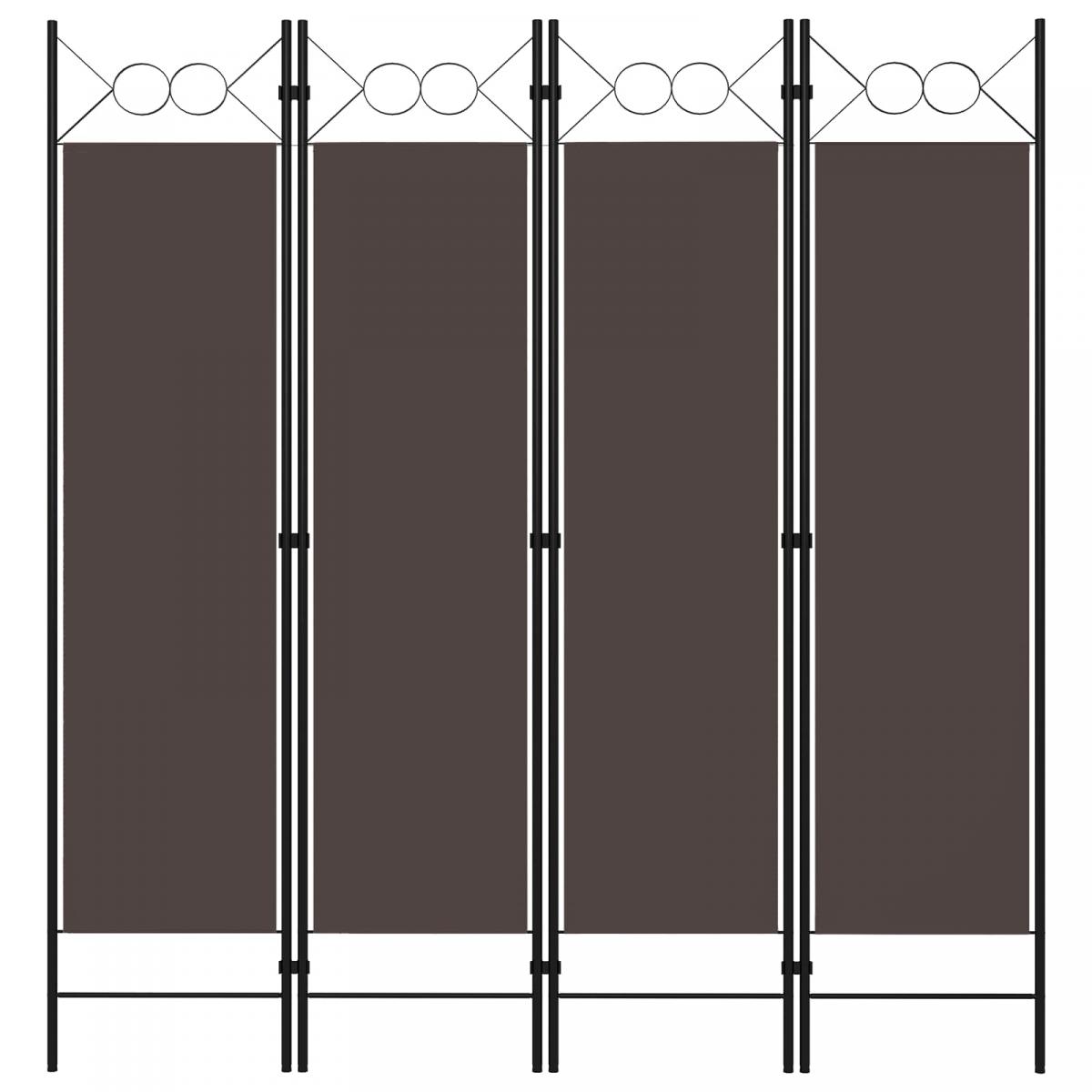 Biombo divisor de 4 paneles gris antracita 160x180 cm