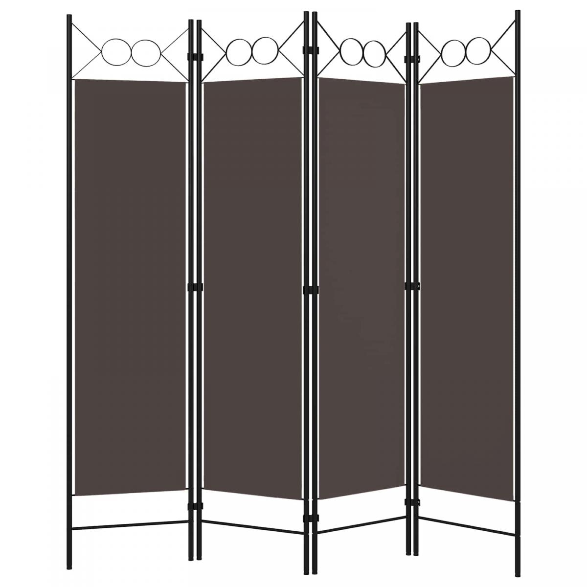 Biombo divisor de 4 paneles gris antracita 160x180 cm