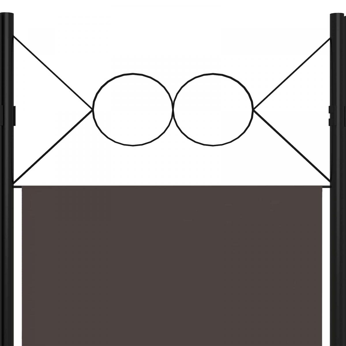 Biombo divisor de 4 paneles gris antracita 160x180 cm