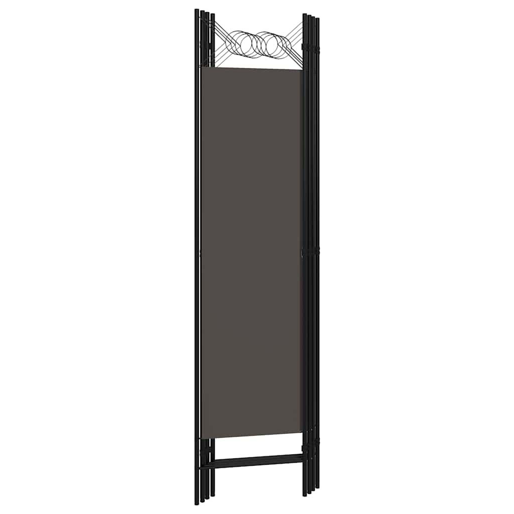 Biombo divisor de 4 paneles gris antracita 200x180 cm