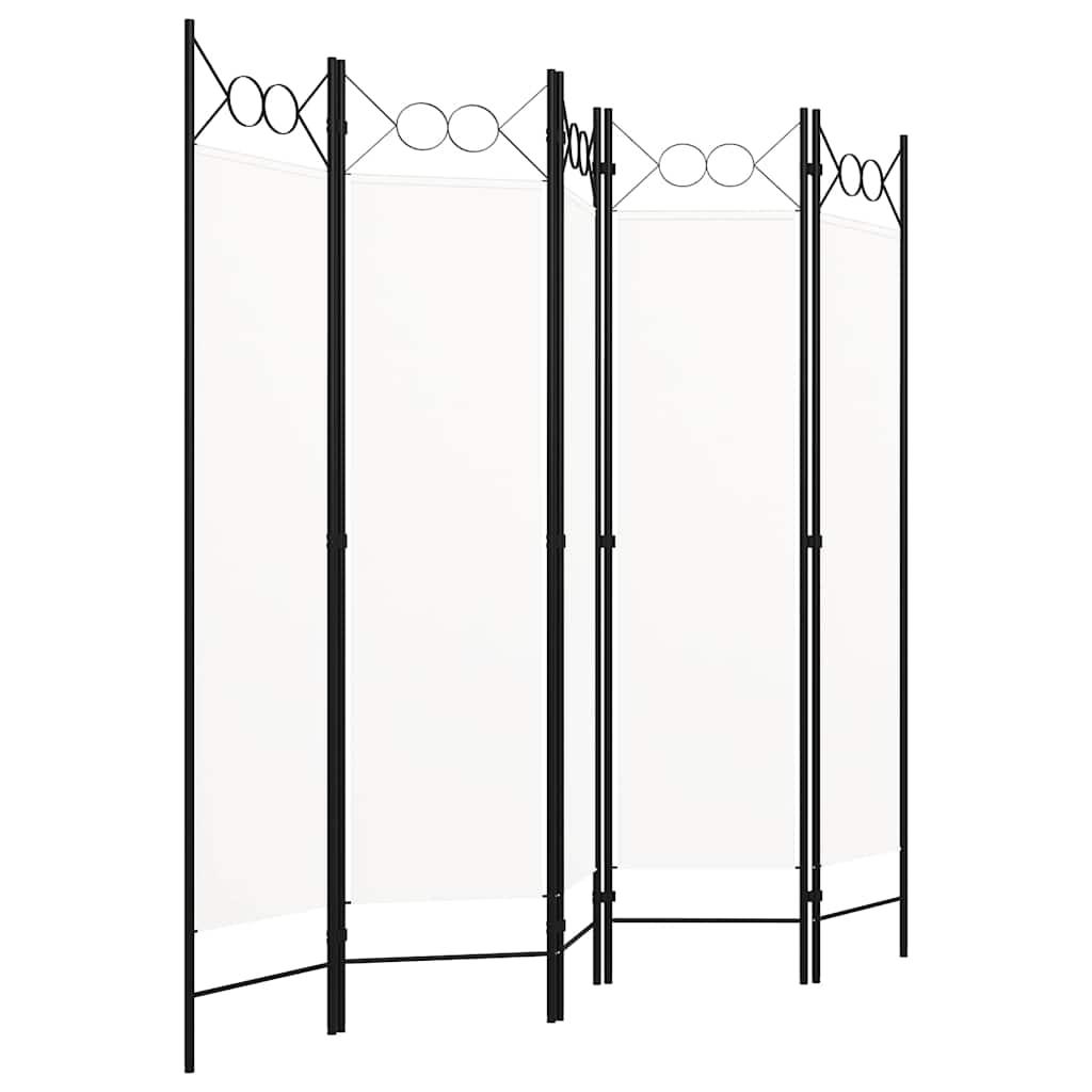 Biombo divisor de 5 paneles gris antracita 250x180 cm