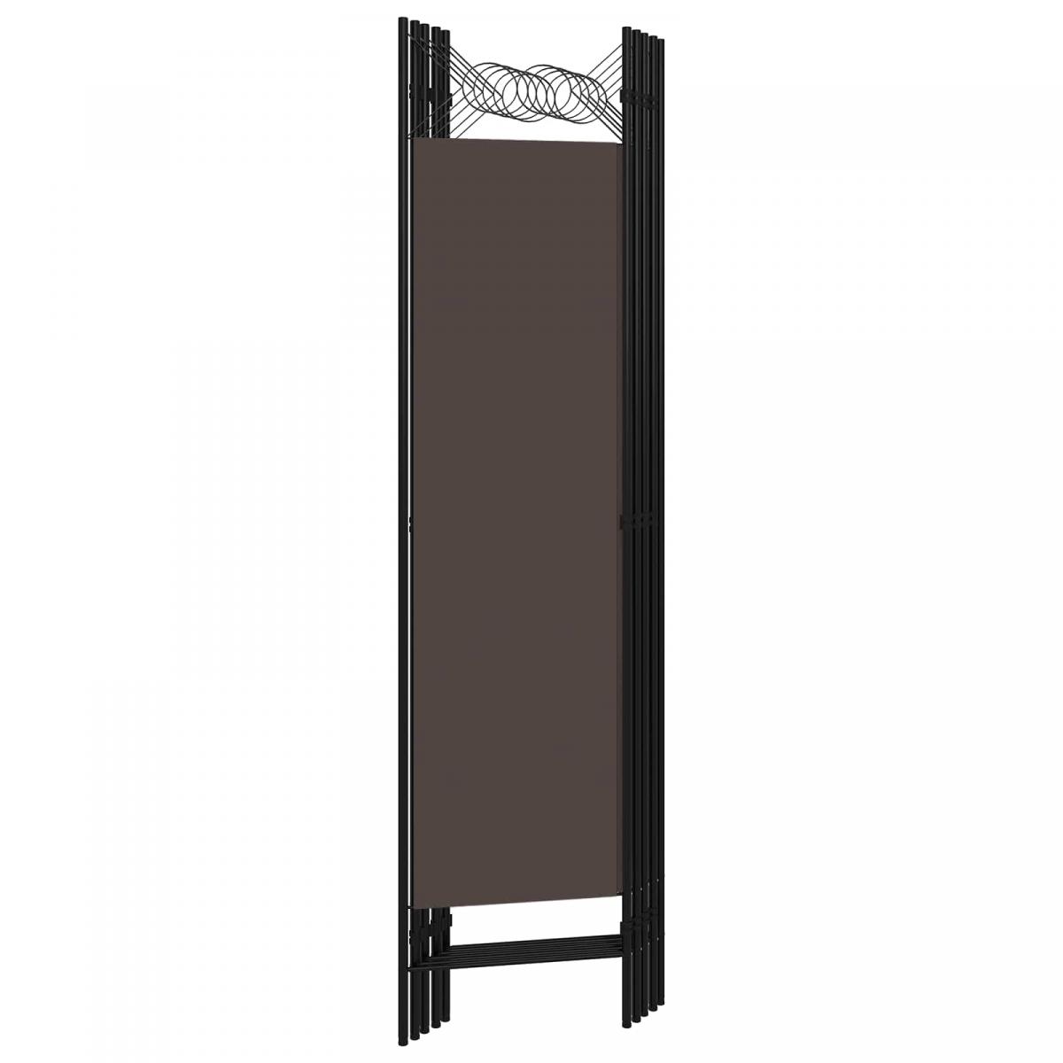 Biombo divisor de 5 paneles gris antracita 250x180 cm