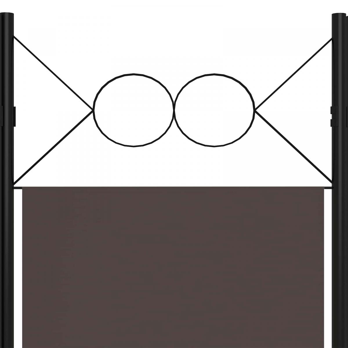 Biombo divisor de 5 paneles gris antracita 250x180 cm