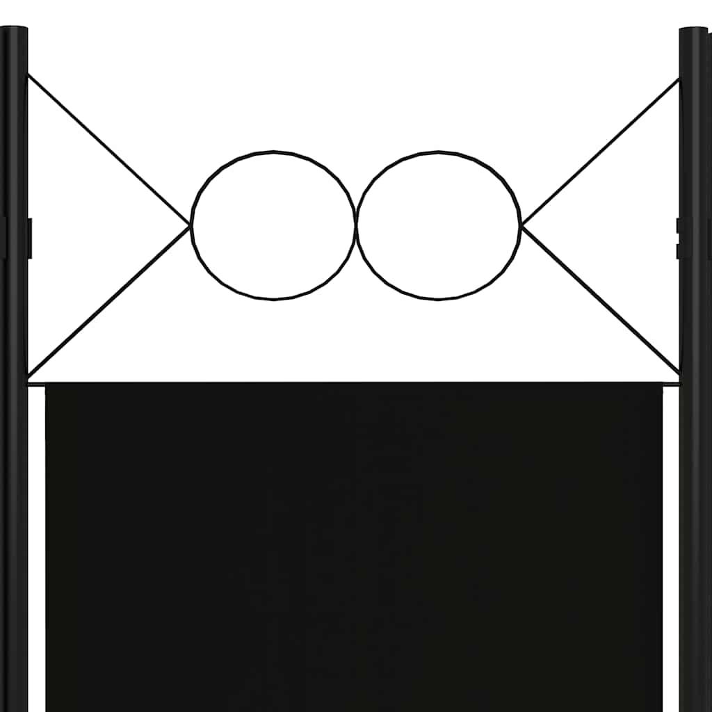 Biombo divisor de 5 paneles gris antracita 200x180 cm