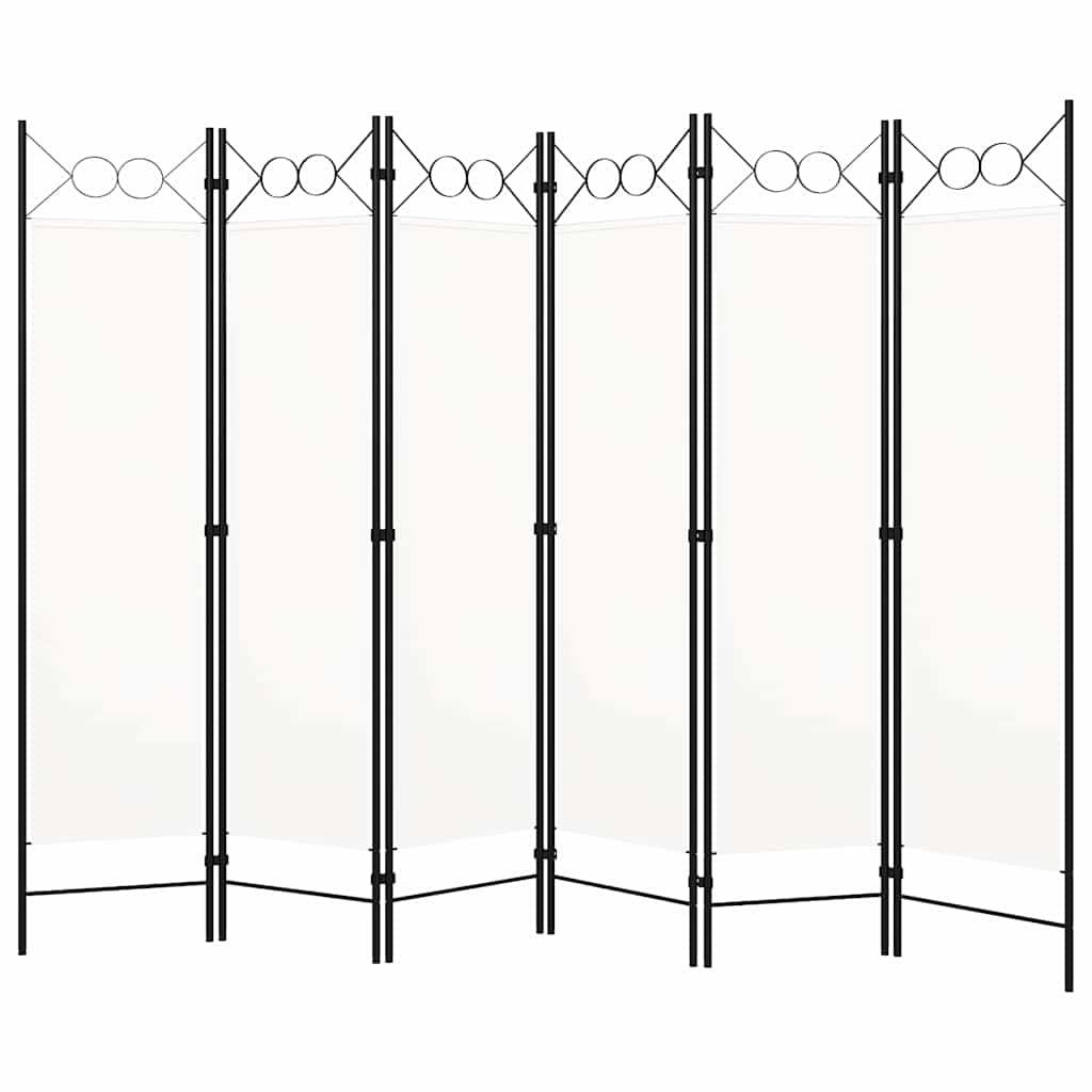 Biombo divisor de 6 paneles gris antracita 240x180 cm