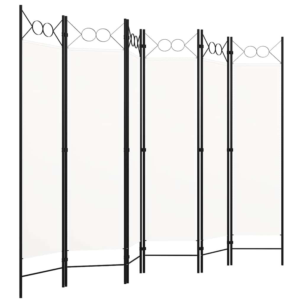 Biombo divisor de 6 paneles gris antracita 240x180 cm