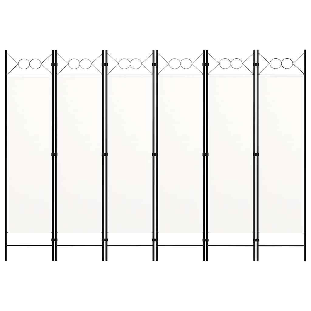 Biombo divisor de 6 paneles gris antracita 240x180 cm