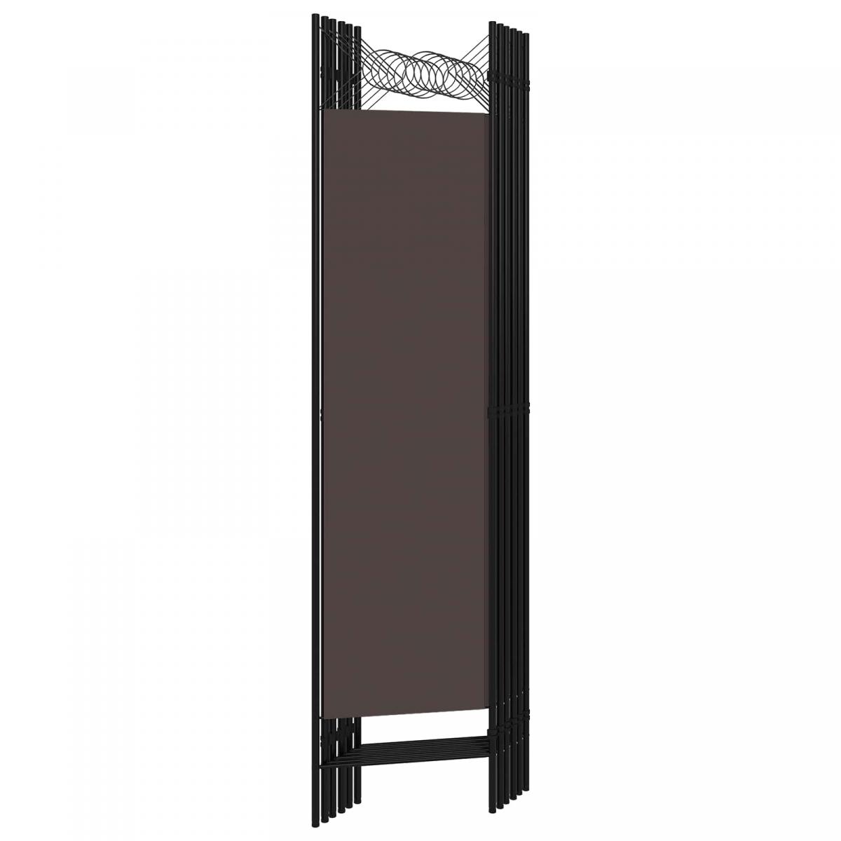 Biombo divisor de 6 paneles gris antracita 240x180 cm