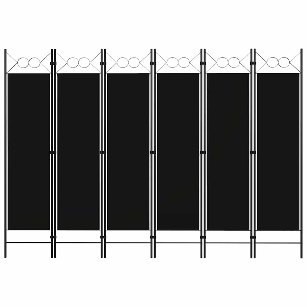 Biombo divisor de 6 paneles gris antracita 240x180 cm