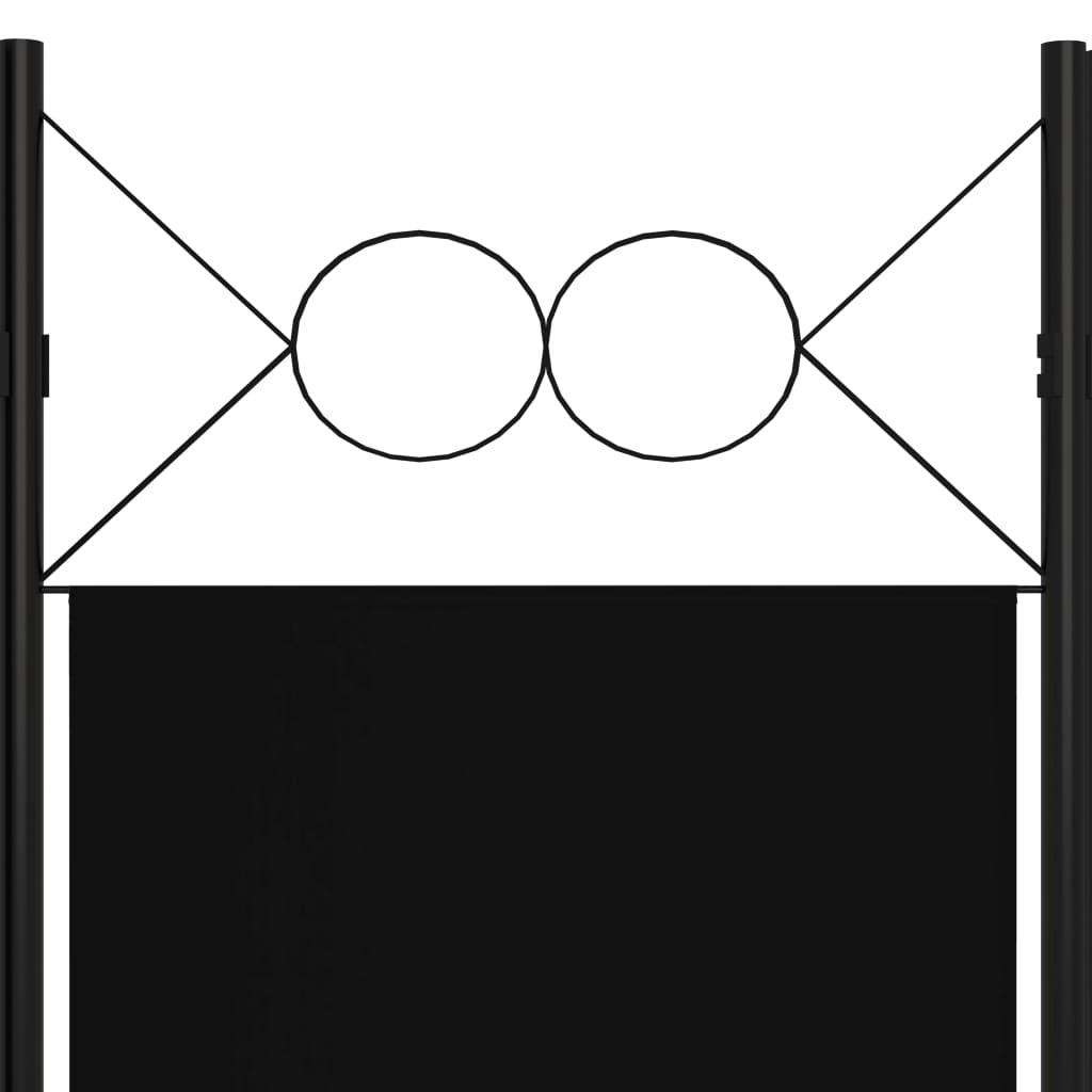 Biombo divisor de 6 paneles gris antracita 240x180 cm