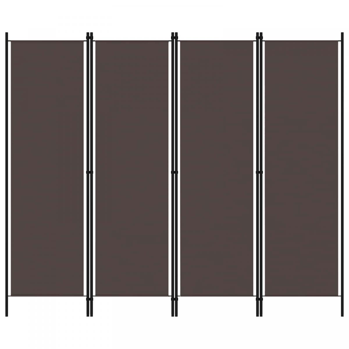 Biombo divisor de 4 paneles gris antracita 160x180 cm
