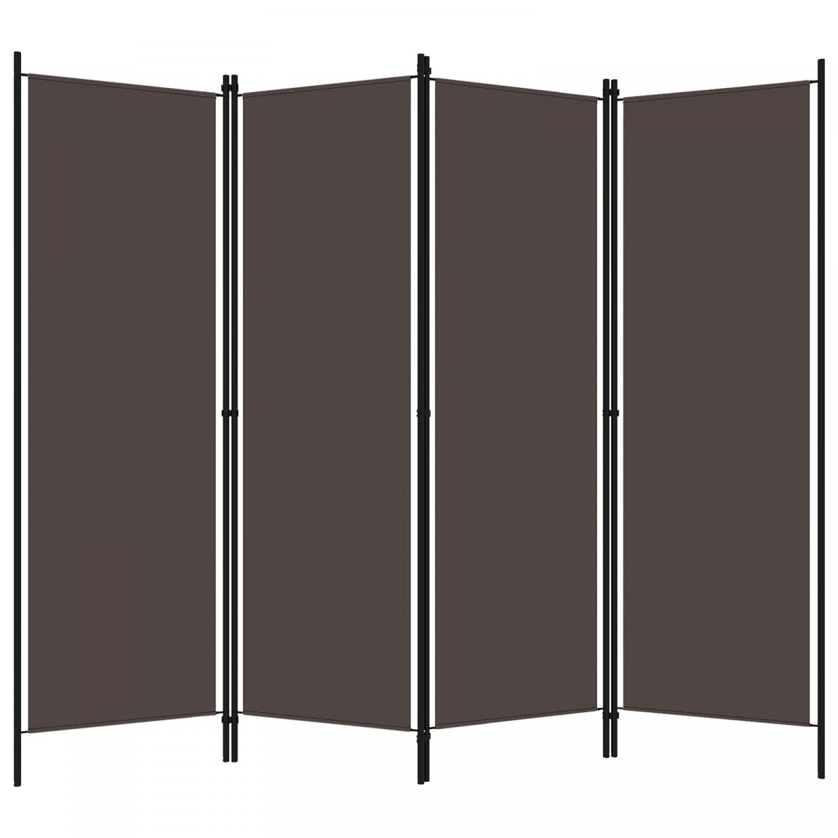 Biombo divisor de 4 paneles gris antracita 160x180 cm