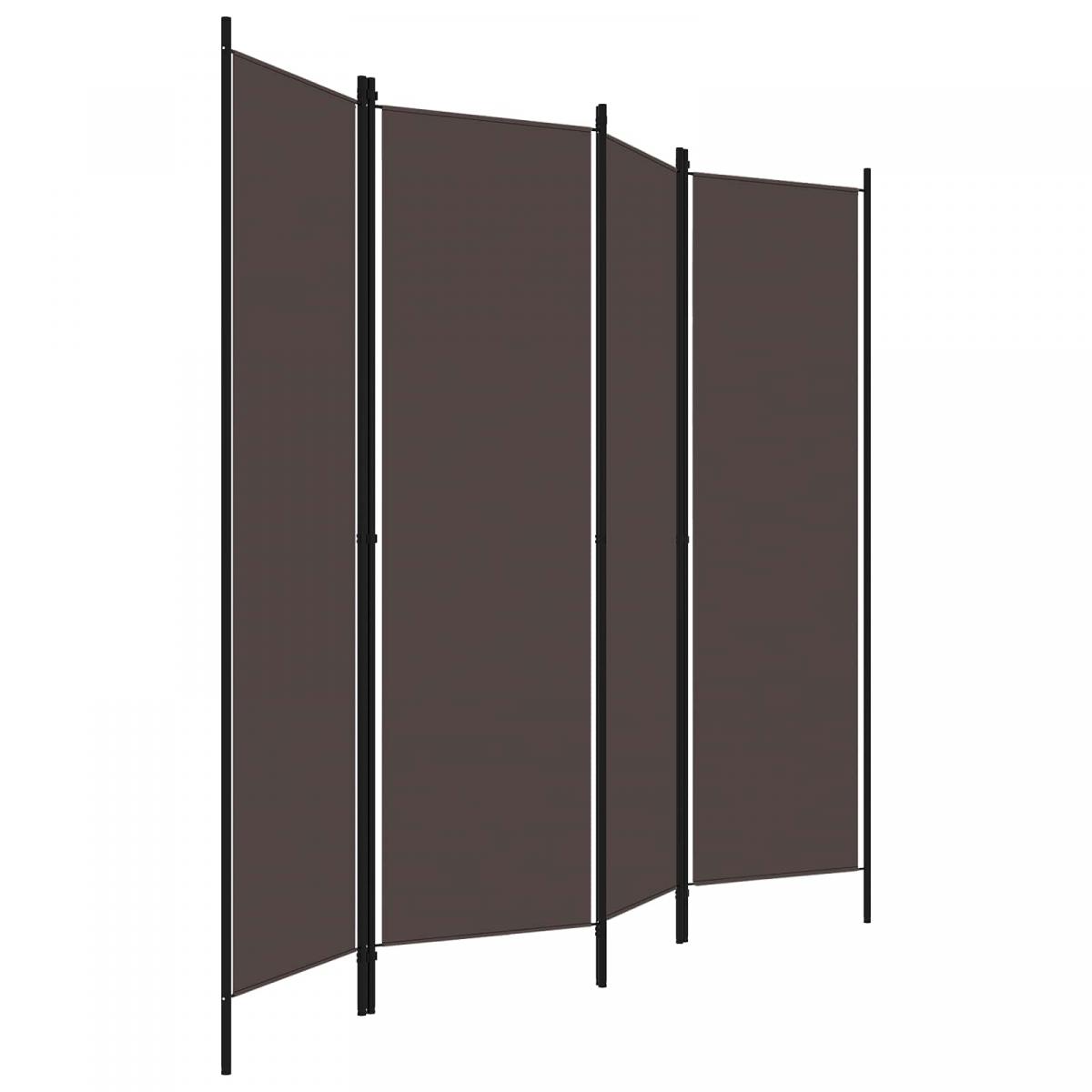Biombo divisor de 4 paneles gris antracita 160x180 cm