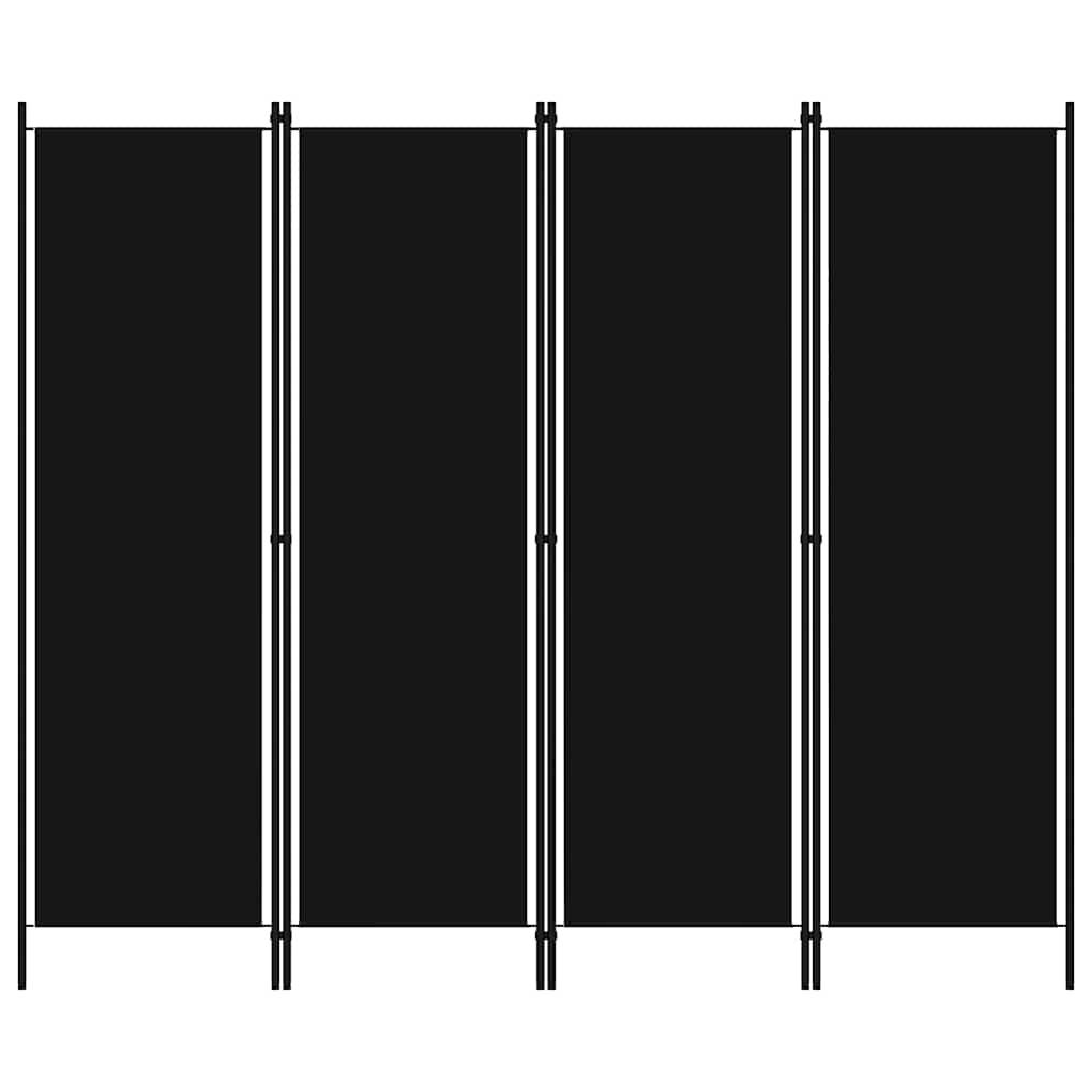 Biombo divisor de 4 paneles gris antracita 160x180 cm
