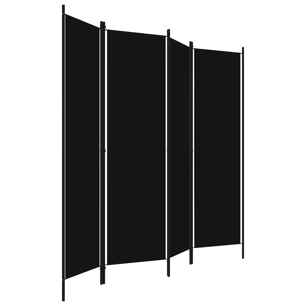Biombo divisor de 4 paneles gris antracita 160x180 cm