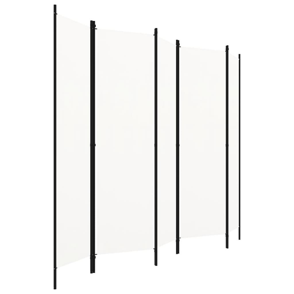 Biombo divisor de 5 paneles gris antracita 250x180 cm