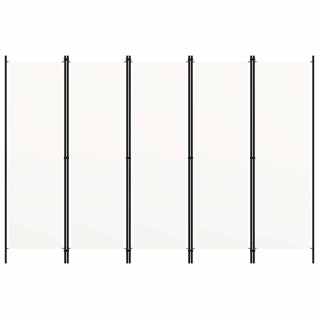 Biombo divisor de 5 paneles gris antracita 250x180 cm
