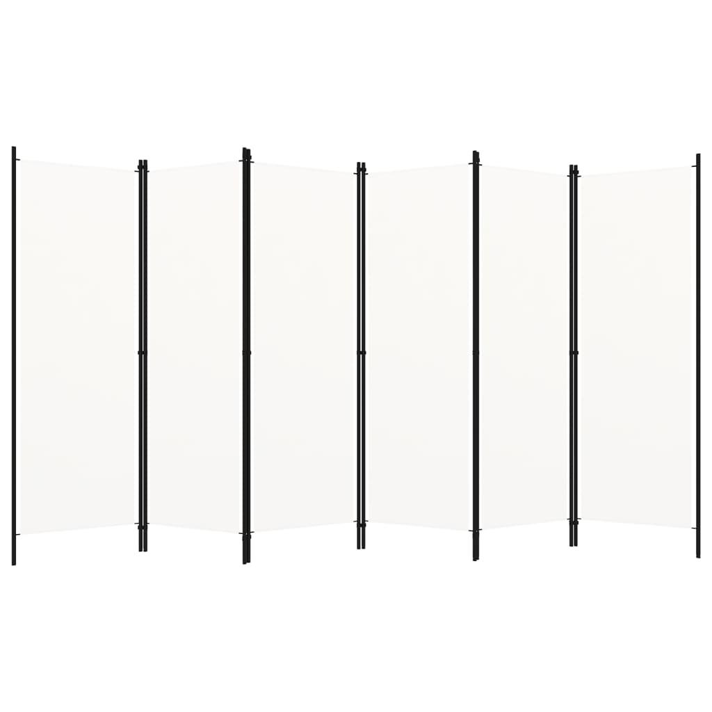 Biombo divisor de 6 paneles gris antracita 300x180 cm