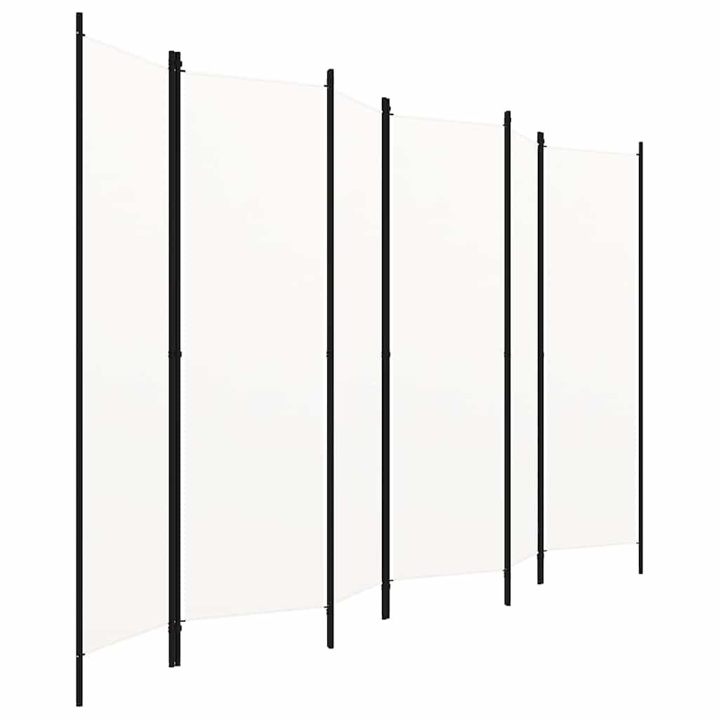 Biombo divisor de 6 paneles gris antracita 300x180 cm