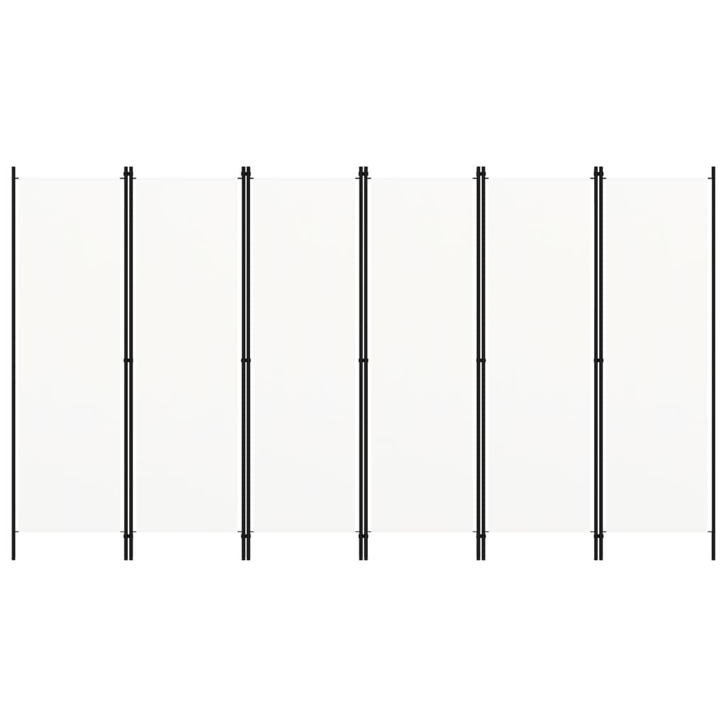 Biombo divisor de 6 paneles gris antracita 300x180 cm