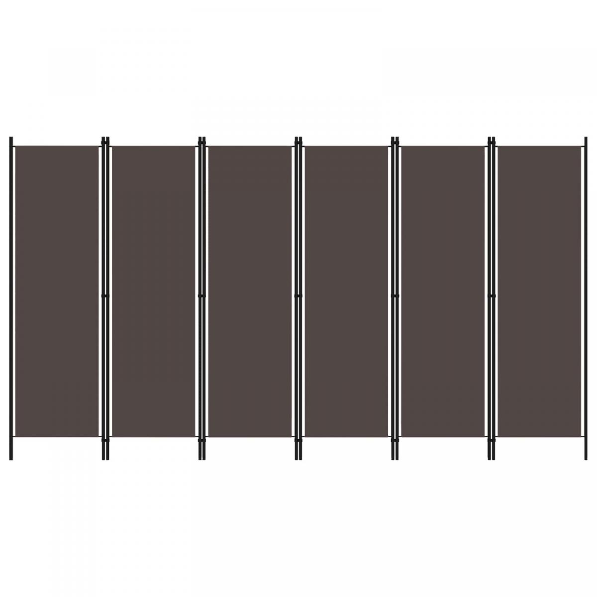 Biombo divisor de 6 paneles gris antracita 300x180 cm