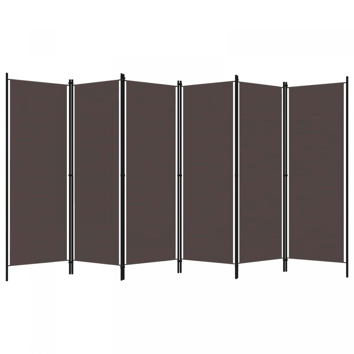 Biombo divisor de 6 paneles gris antracita 300x180 cm