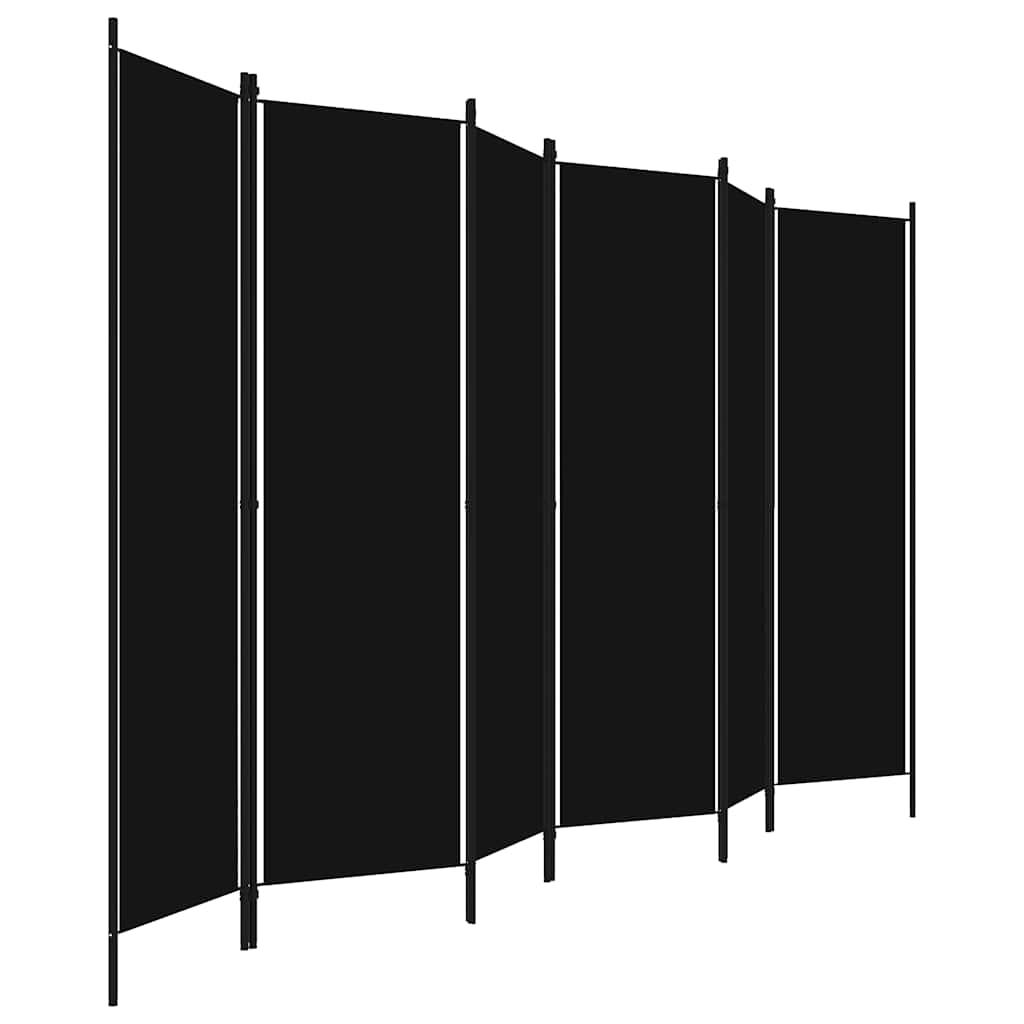 Biombo divisor de 6 paneles gris antracita 240x180 cm