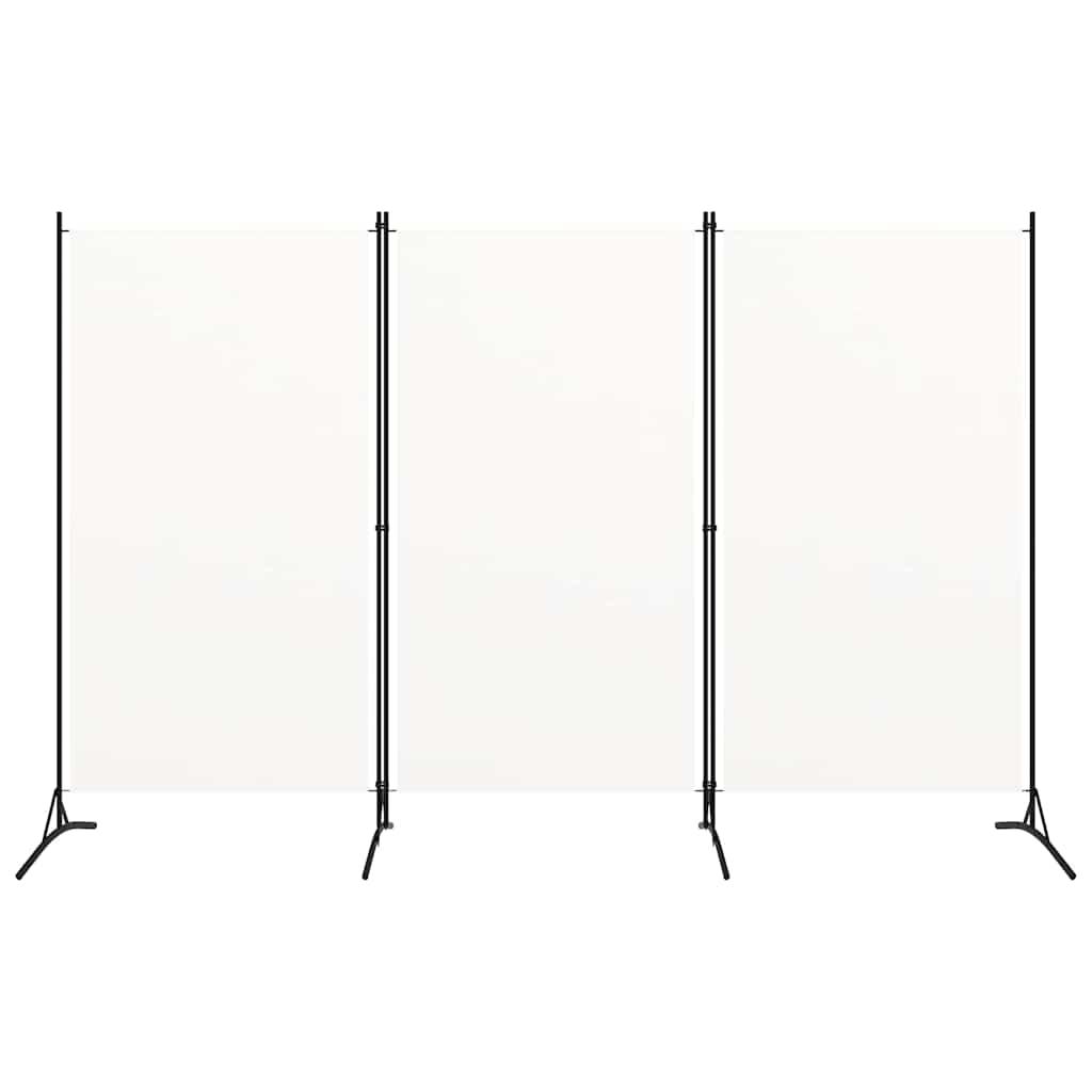 Biombo divisor de 3 paneles de tela gris antracita 120x220 cm