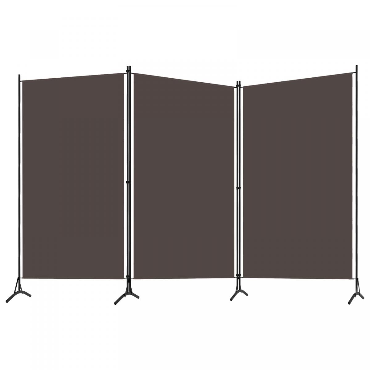 Biombo divisor de 3 paneles gris antracita 120x180 cm
