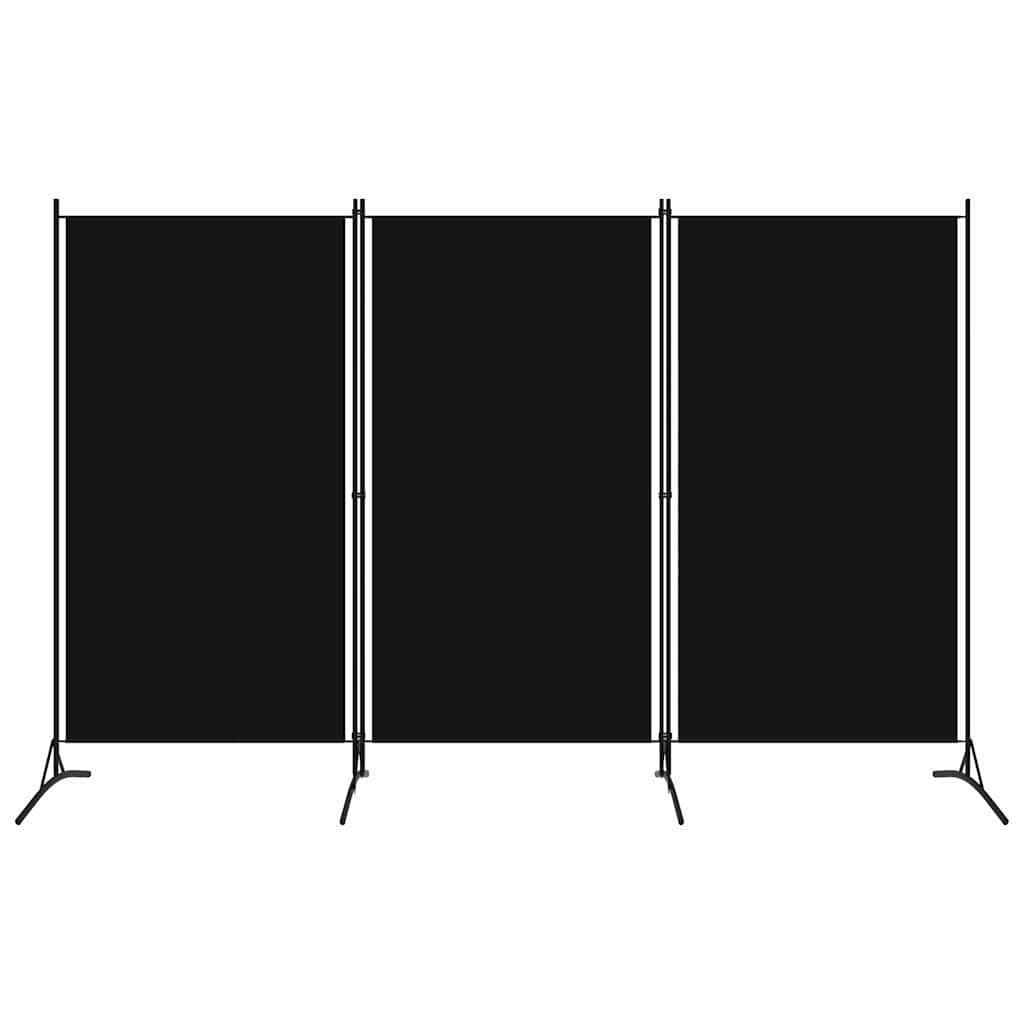 Biombo divisor de 3 paneles gris antracita 150x180 cm
