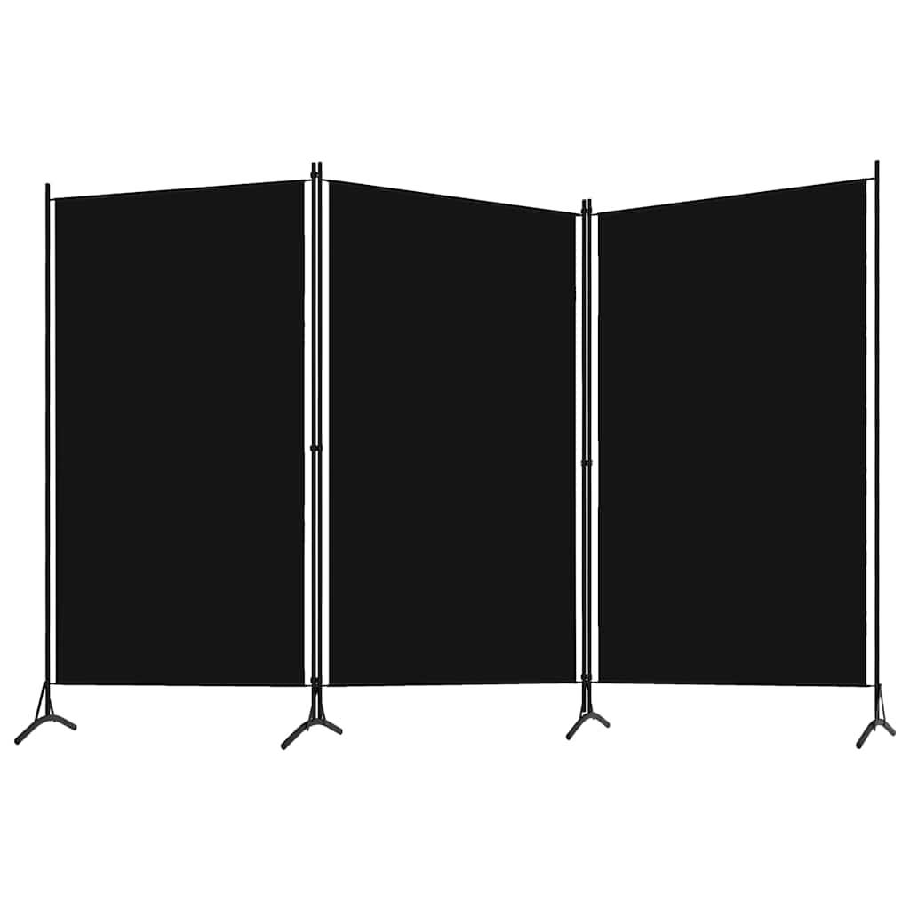 Biombo divisor de 3 paneles gris antracita 150x180 cm