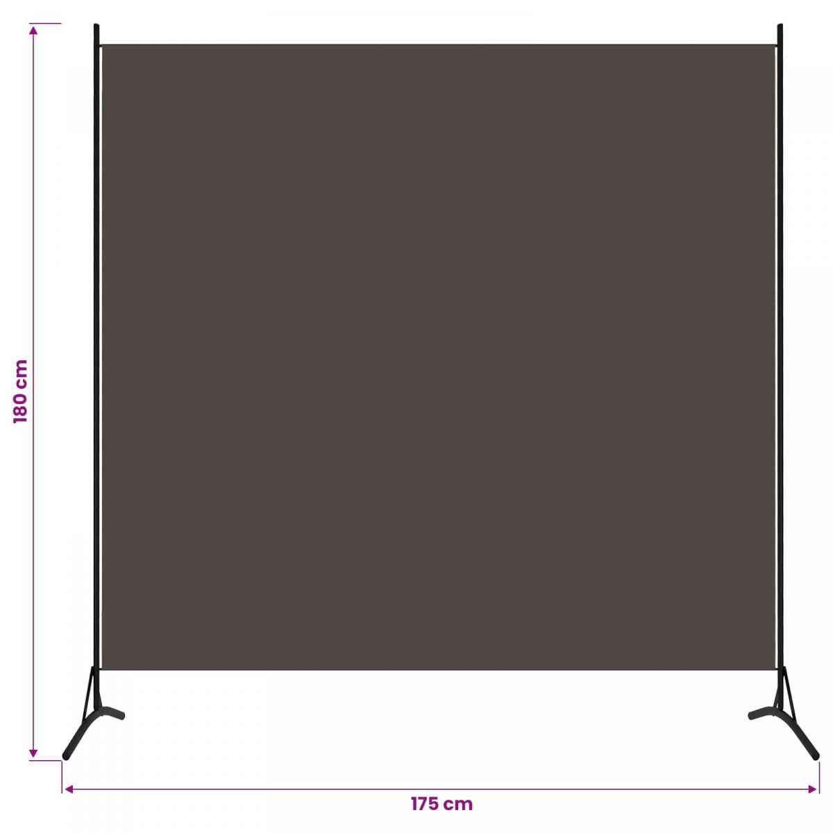 Biombo divisor de 1 panel gris antracita 175x180 cm