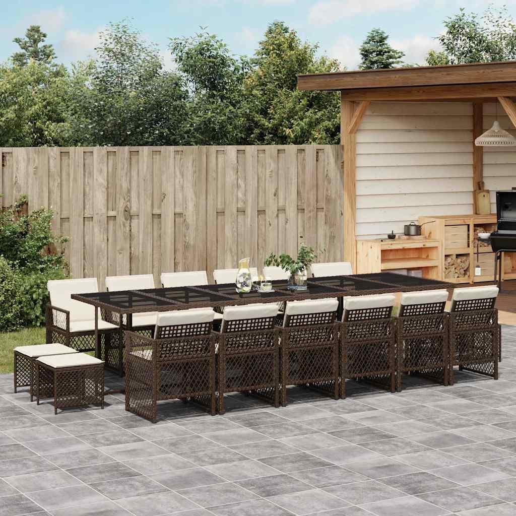 Set de muebles jardín 17 pzas