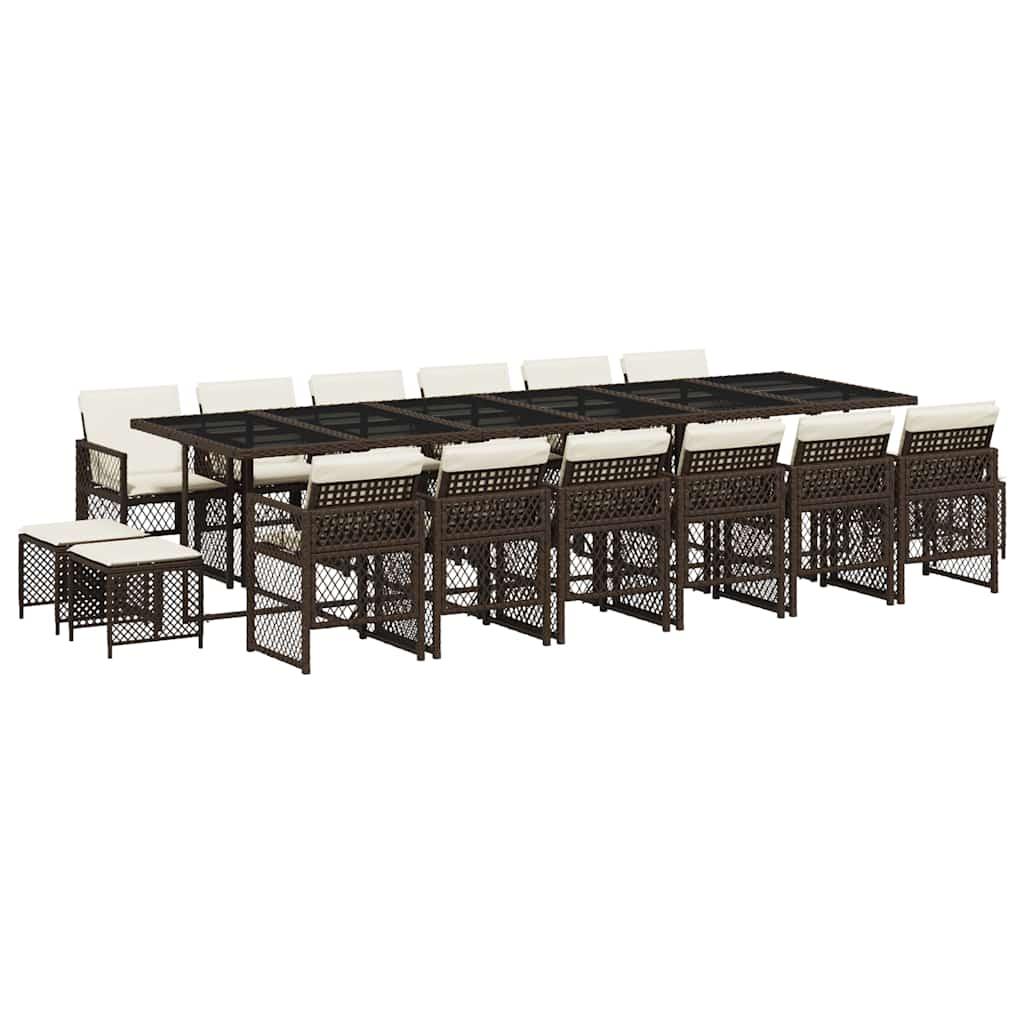 Set de muebles jardín 17 pzas