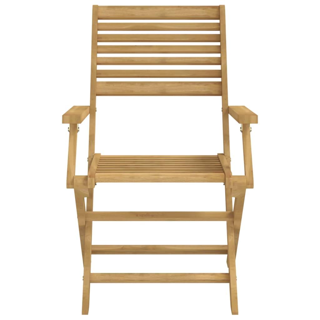 Sillas plegables, 6 unidades, 54,5 x 61,5 x 86,5 cm, madera maciza de acacia