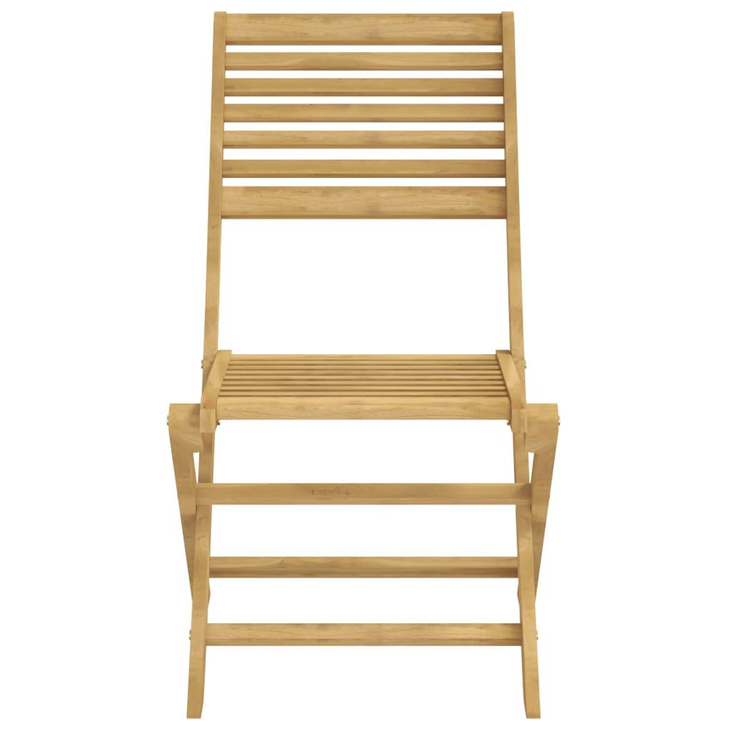 Sillas plegables, 8 unidades, 54,5 x 61,5 x 86,5 cm, madera maciza de acacia