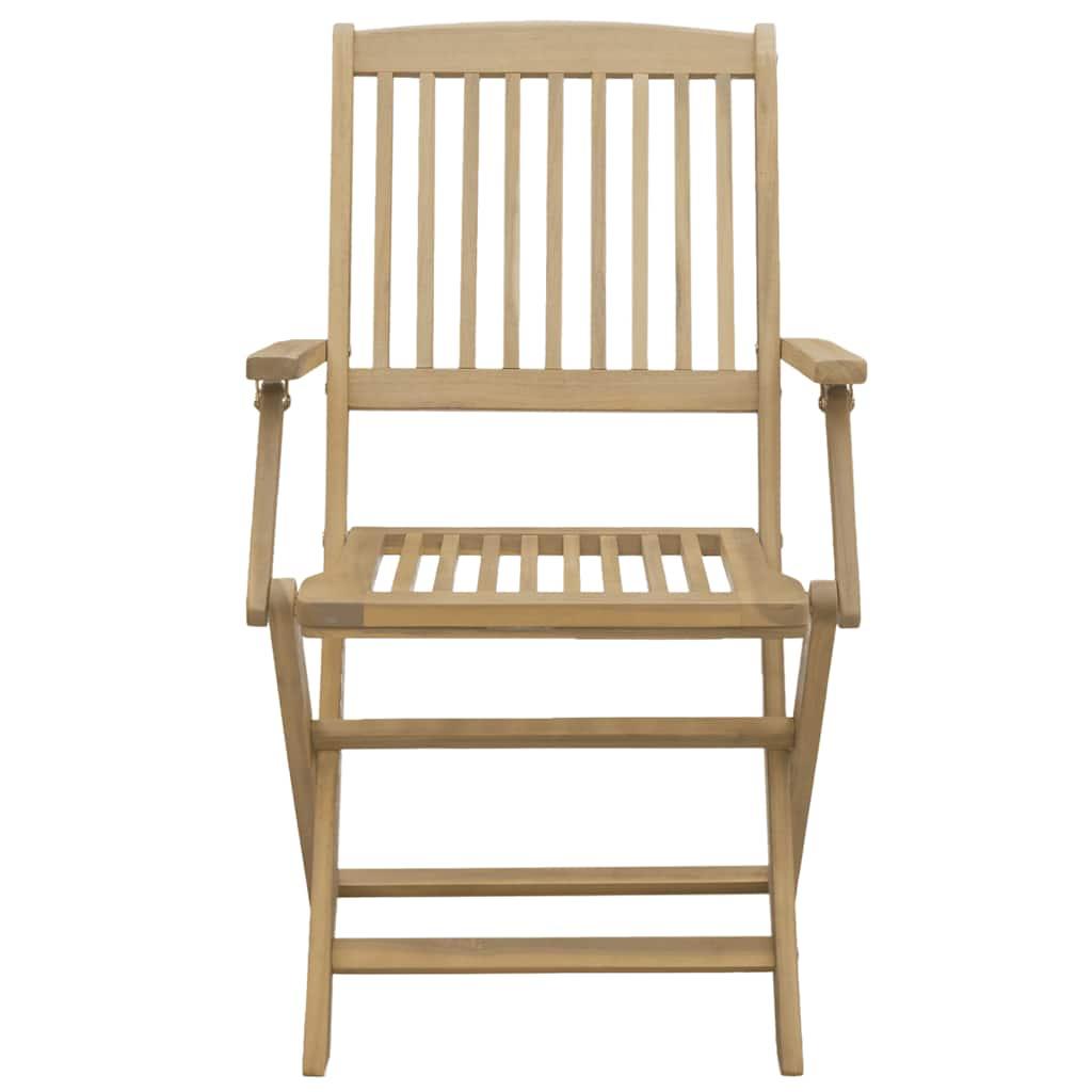 Sillas plegables, 6 unidades, 54,5 x 61,5 x 86,5 cm, madera maciza de acacia