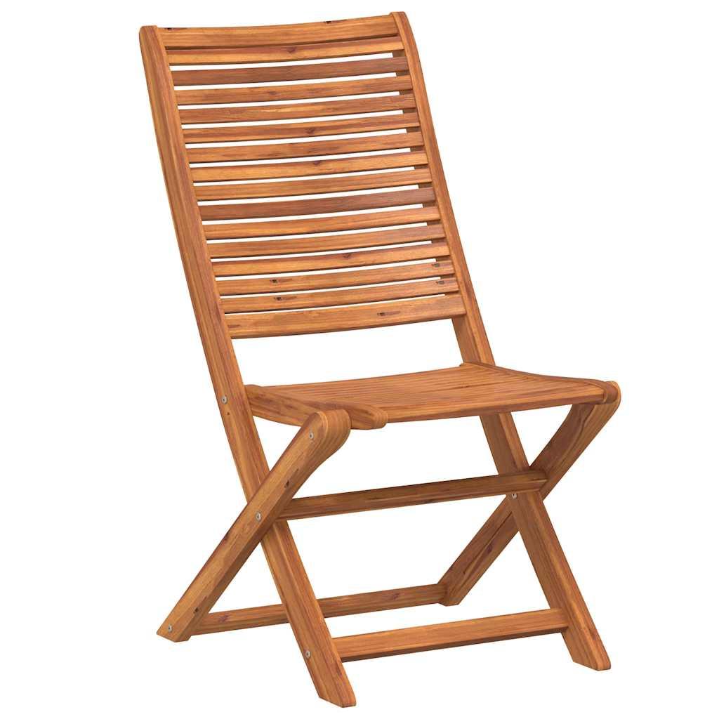 Sillas plegables, 8 unidades, 54,5 x 61,5 x 86,5 cm, madera maciza de acacia