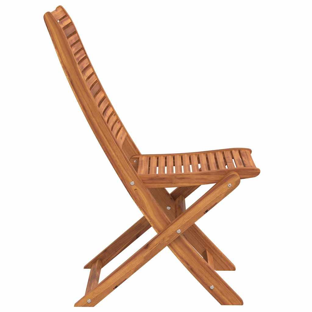 Sillas plegables, 8 unidades, 54,5 x 61,5 x 86,5 cm, madera maciza de acacia