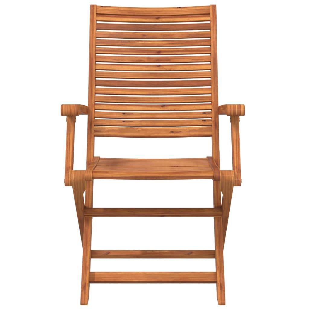 Sillas plegables, 4 unidades, 54,5 x 61,5 x 86,5 cm, madera maciza de acacia
