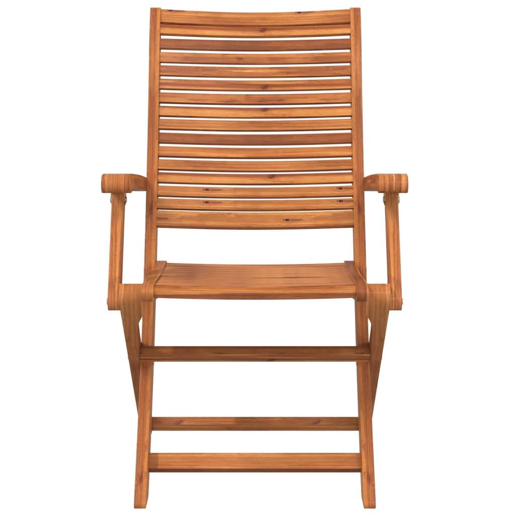 Sillas plegables, 6 unidades, 54,5 x 61,5 x 86,5 cm, madera maciza de acacia