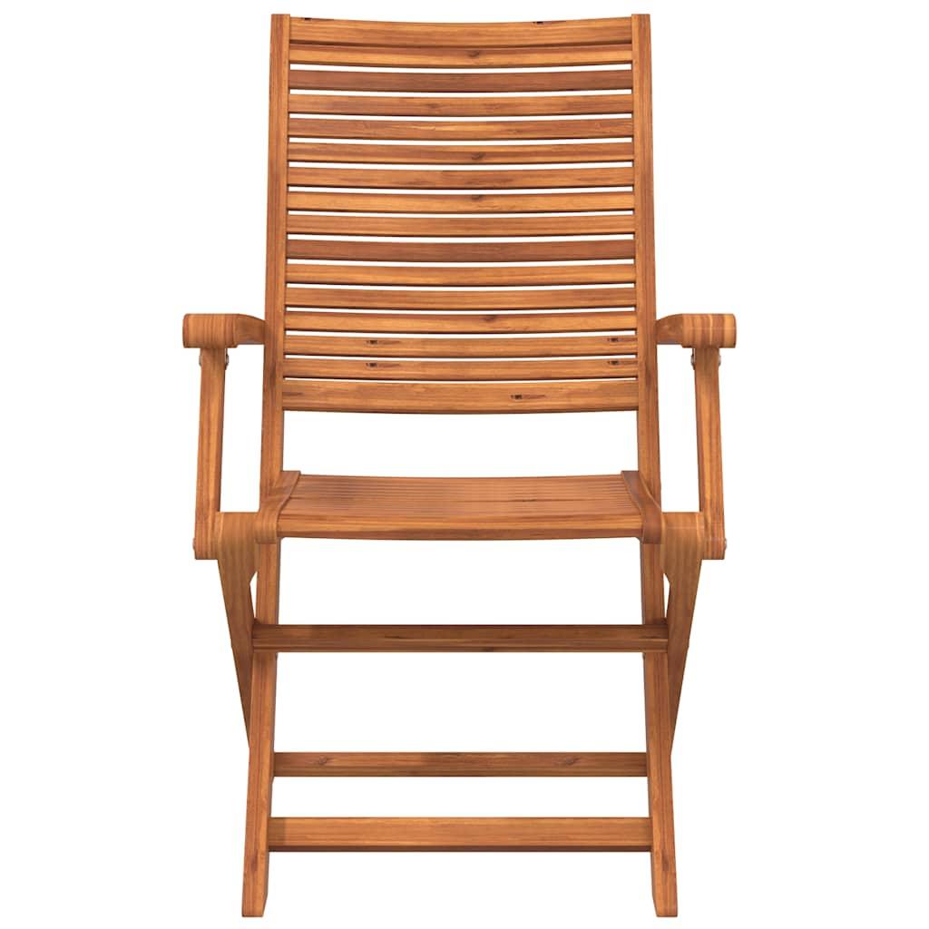 Sillas plegables, 8 unidades, 54,5 x 61,5 x 86,5 cm, madera maciza de acacia