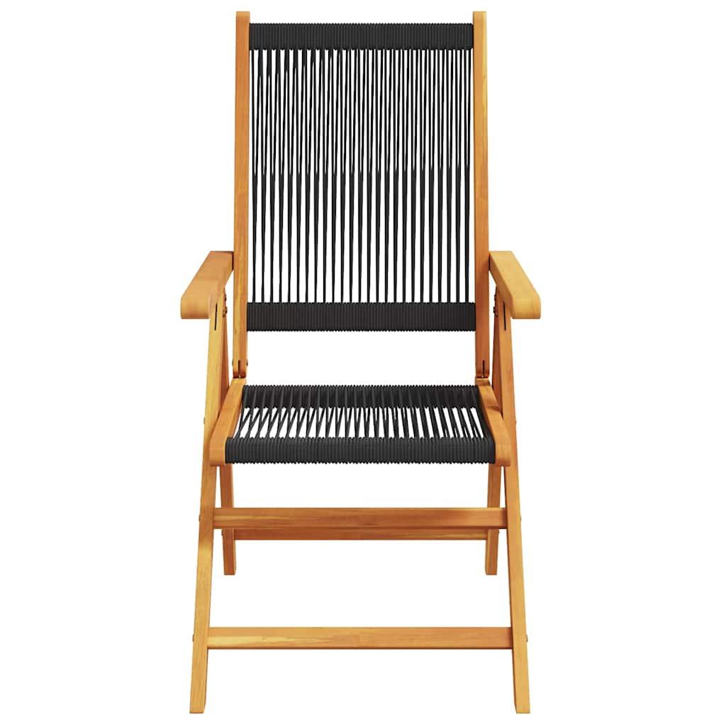 Sillas reclinables plegables 8 uds madera maciza acacia
