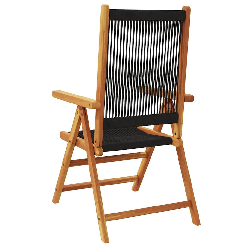 Sillas reclinables plegables 8 uds madera maciza acacia