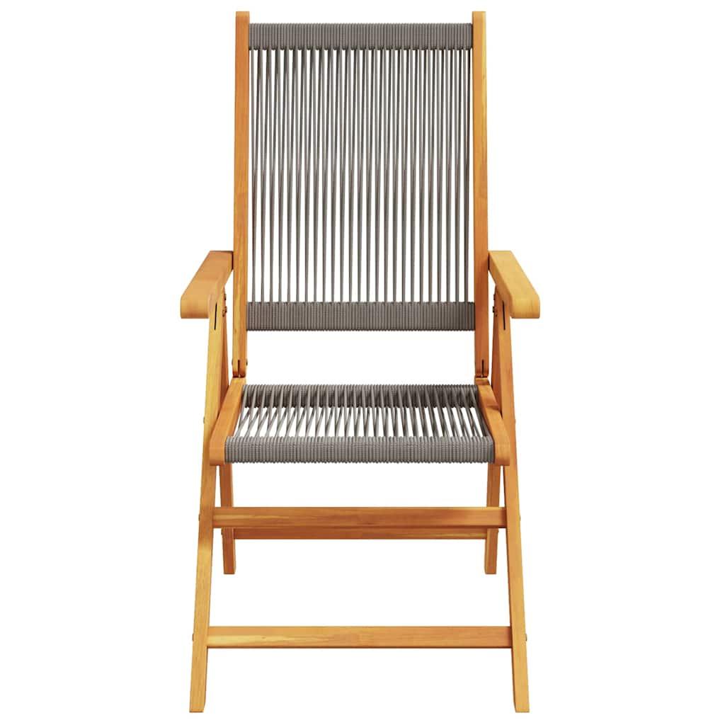Sillas reclinables plegables 8 uds madera maciza acacia