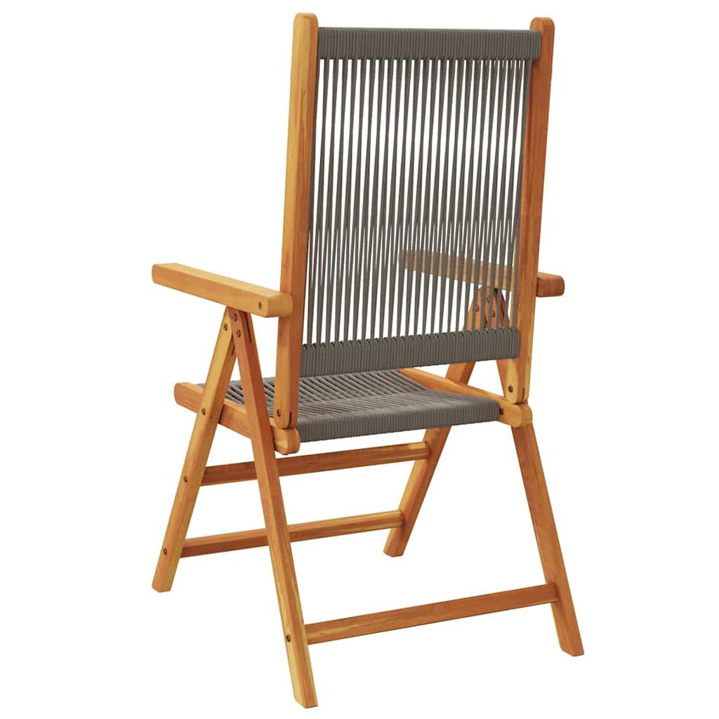 Sillas reclinables plegables 8 uds madera maciza acacia