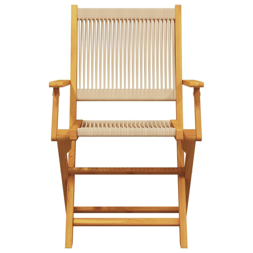 Sillas plegables, 8 unidades, 54,5 x 61,5 x 86,5 cm, madera maciza de acacia