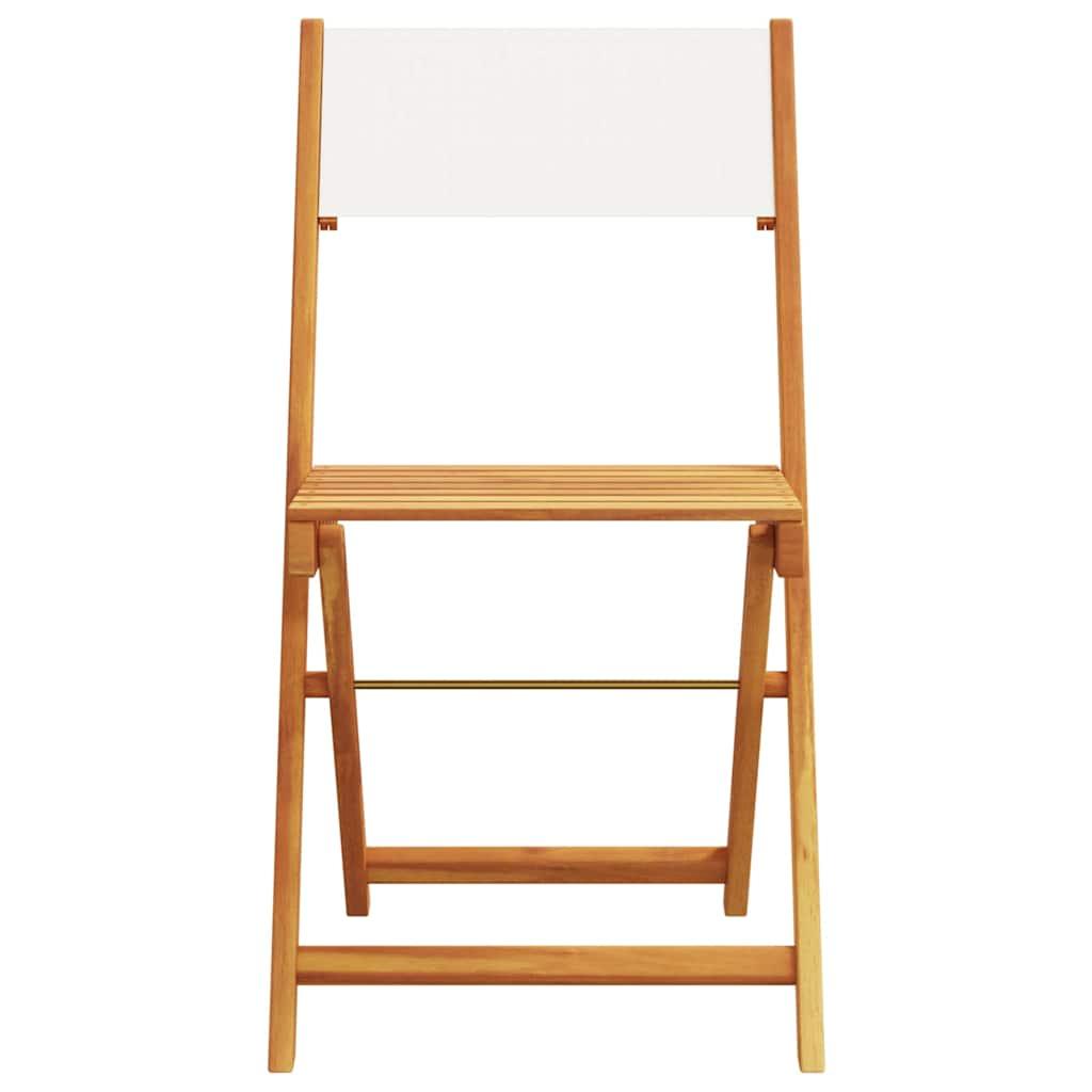 Sillas plegables (4 unidades) de tela y madera maciza