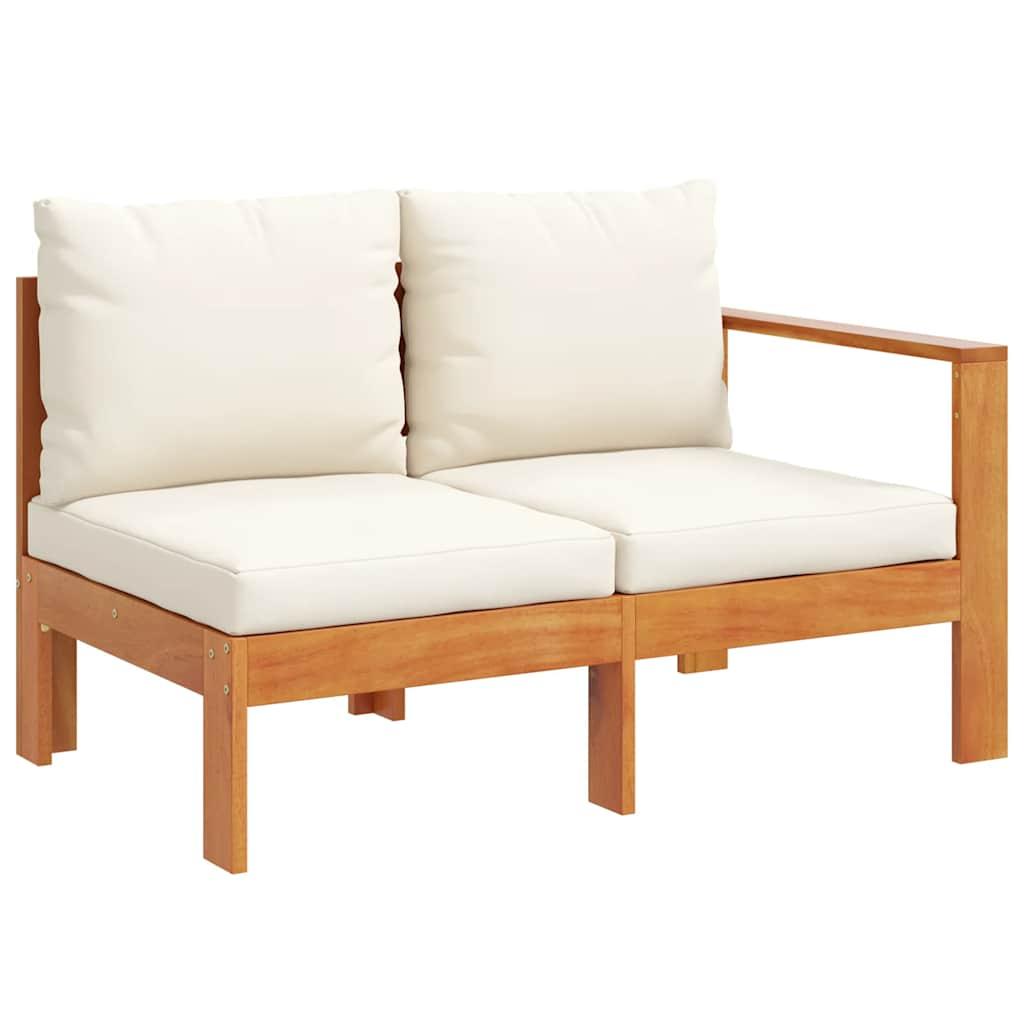 Set de sofás de jardín con cojines 9 pzas madera maciza acacia